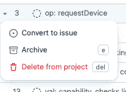 convert to issue button screenshot